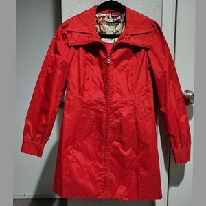 Steve Madden Vibrant Red Rain/Trench Coat